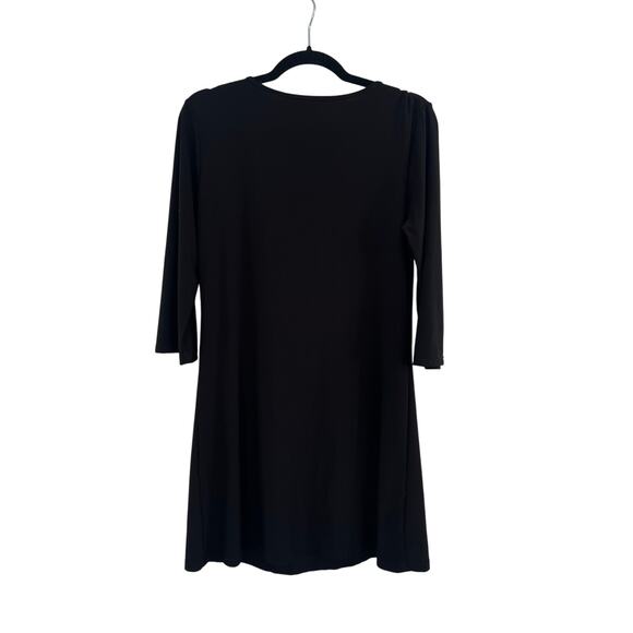 Sun Light Black 3/4 Sleeve Mini Dress Womens Size 1 Artsy Edgy Whimsi Goth - Picture 2 of 16